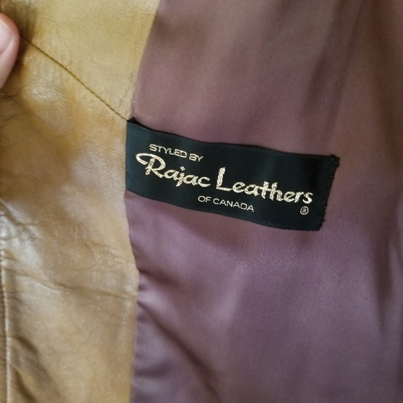 VINTAGE 1970s Belted Leather Long Trench Jacket for Women Size XS Rajac Canada - Picture 4 of 14